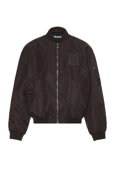 Raf Simons Short Bomber in Dark Brown | FWRD