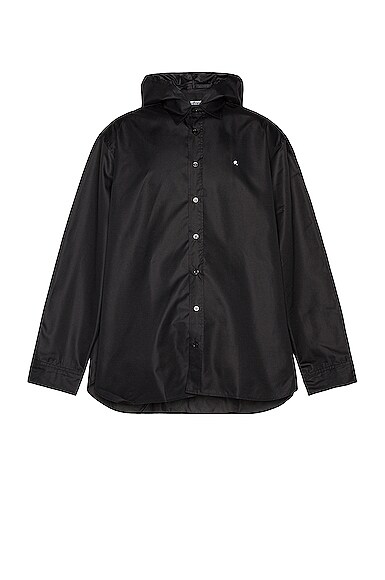 Raf Simons Big Fit R-Shirt With Hood in Black | FWRD Raf Simons Big Fit R-Shirt With Hood in Black | FWRD