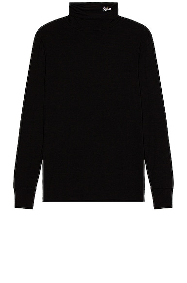 Raf Simons x Smiley Embroidery Turtleneck in Black