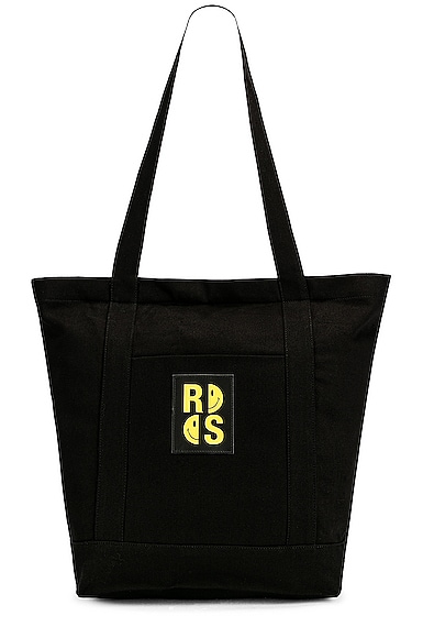 Raf Simons x Smiley Denim Tote Bag in Black