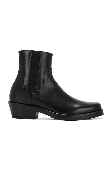 Raf Simons Western Ankle Boot in Black