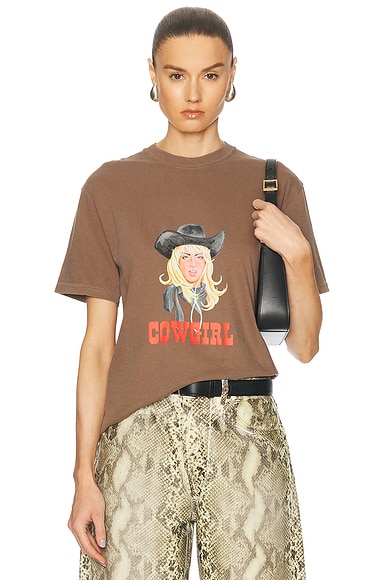 ★24SS 大人気★ONE OF THESE DAYS GOODBYE, GOODBYE TEE ONE OF THESE DAYS Goodbye, Goodbye Tee in Mustang Brown | FWRD