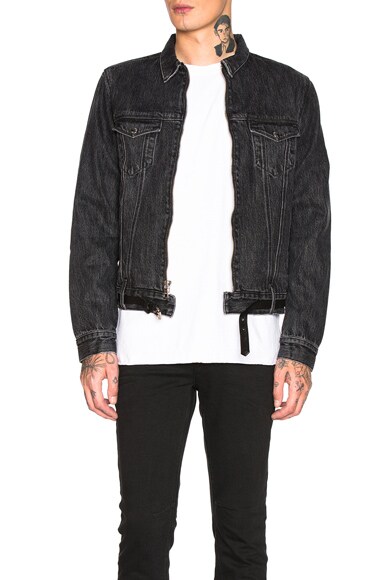 RTA Denim Jacket in Worn Black | FWRD