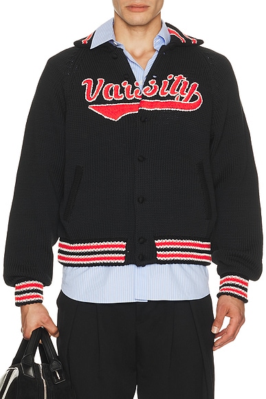 Knitted Varsity Jacket