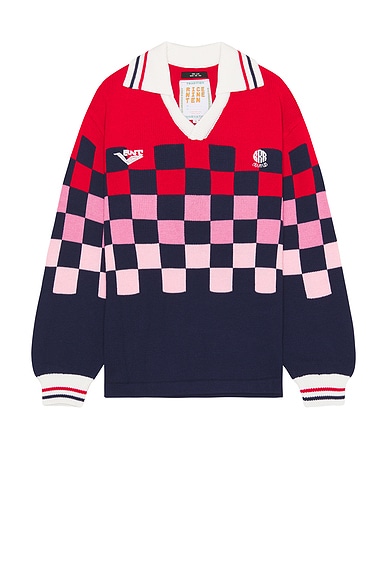 Knitting Checkered Soccer Jersey