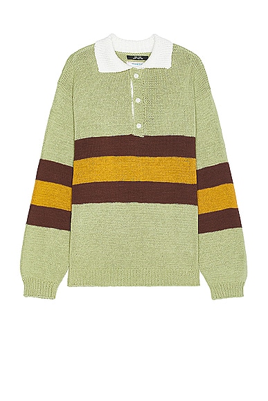 超安い品質 Knitting Hand ten nine rice Rugby FWRD | Green Tea in Shirt トップス