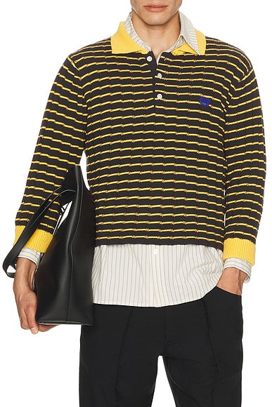 Knitted Cropped Polo Shirt