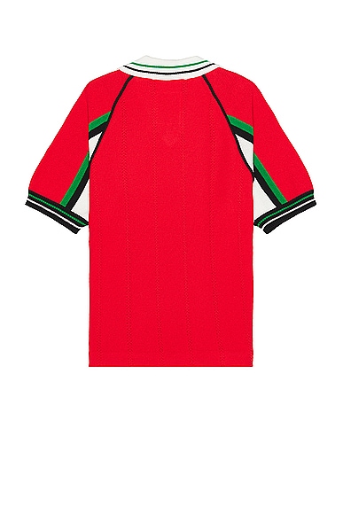 Shop Rice Nine Ten Knitting Soccer Jersey In Red