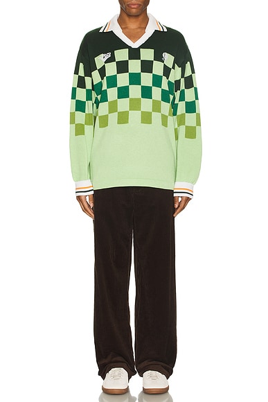 Knitting Checkered Soccer Jersey