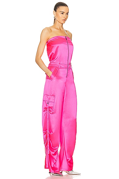 Shop Retroféte Estrella Jumpsuit In Paradise Pink