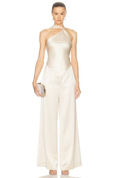 retrofete Ensley Jumpsuit in Light Champagne