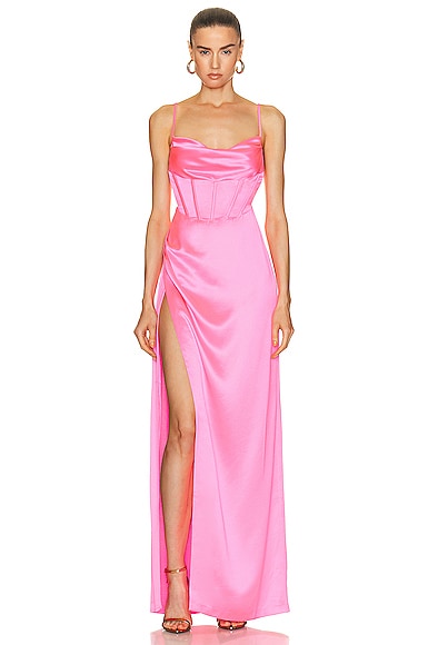 Retroféte Rosa Dress In Hyper Pink