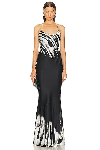 Shop Retroféte Cami Dress In Zebra Ink Ombre