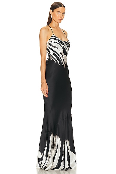 Shop Retroféte Cami Dress In Zebra Ink Ombre