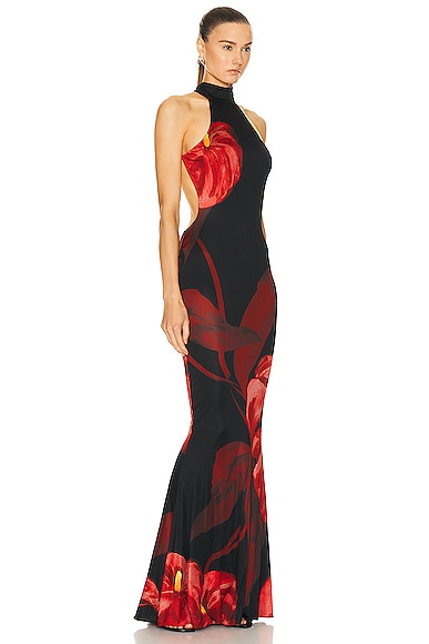 Shop Retroféte Mabel Dress In Red Anthurium