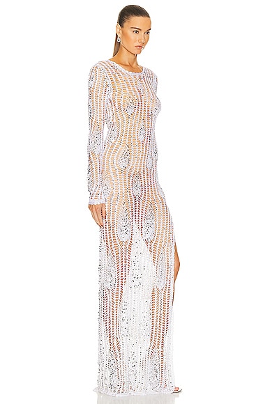 Shop Retroféte Cherri Crochet Dress In White
