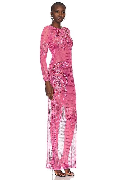 Shop Retroféte Sammy Dress In Ultra Pink