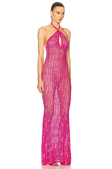 Shop Retroféte Massie Dress In Paradise Pink