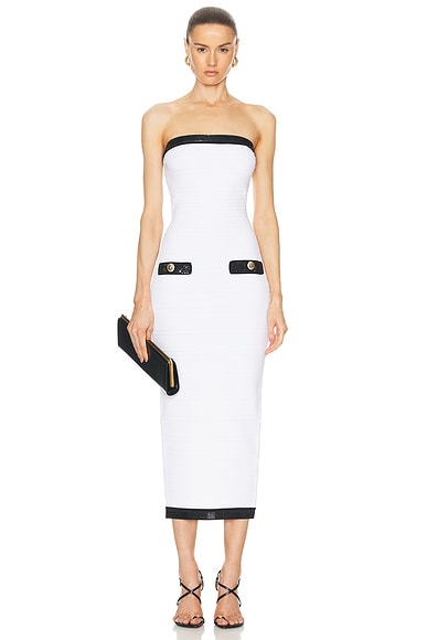Shop Retroféte Jenn Dress In White & Black