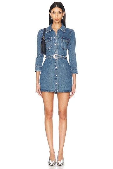 GRLFRND Marisa Laced Tunic Dress in Nashville Suede | FWRD GRLFRND Marisa Laced Tunic Dress in Nashville Suede | FWRD