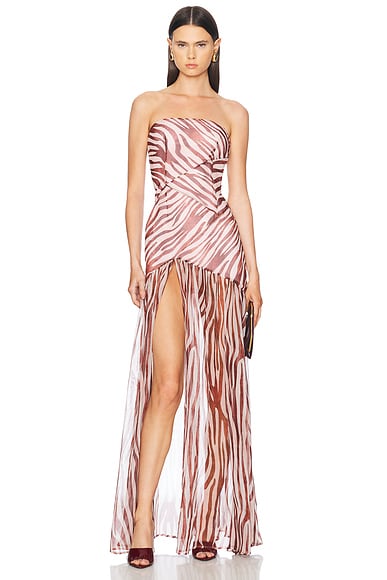 retrofete Nicole Dress in Earl Rose Zebra