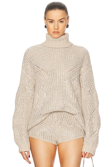 retrofete Camden Sweater in Latte & Silver