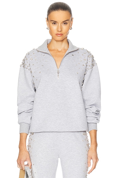 Sporty & Rich Athletic Club Quarter Zip Sweatshirt in