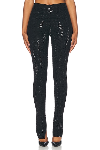 retrofete Cocoa Embellished Knit Pant in Black