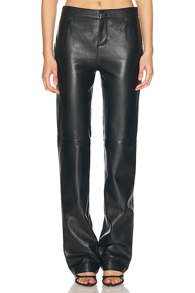 retrofete Adelina Leather Pant in Black