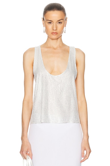 retrofete Whitney Embellished Top in White