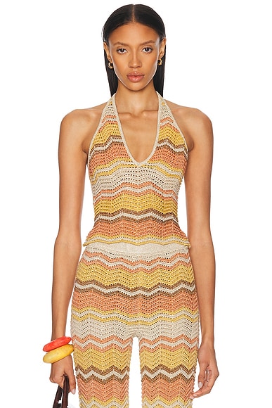 retrofete Luz Top in Metallic Multi