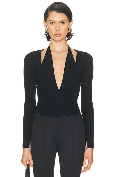 retrofete Assunta Bodysuit in Metallic Black