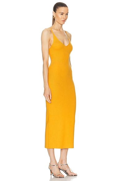 Shop Sablyn Cyprus Fitted Knit Dress In Marzipan