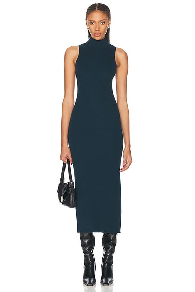 SABLYN Lauren Mock Neck Fitted Dress in Compass