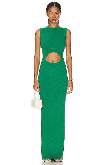 Haute Hippie Open Back Maxi Dress in Fatigue FWRD