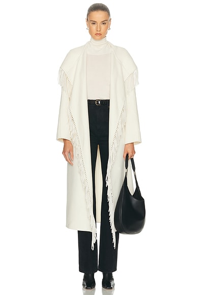 Charli Hooded Fringe Coat