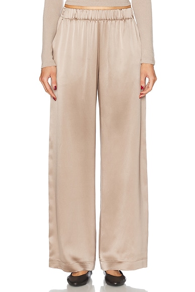 SABLYN Brynn High Rise Pull On Wide Leg Pant in Eco Gravel