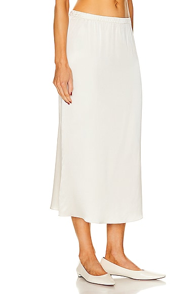 Shop Sablyn Hedy Low Rise Silk Skirt In Gardenia