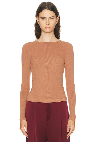 Quincy Long Sleeve Fitted Crewneck Tee