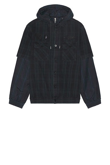 Gonz Multi Patch Plaid Hoodie