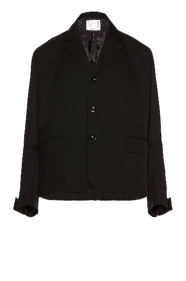 Sacai Suiting Mix Jacket in Black