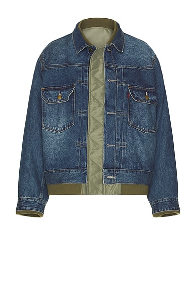 ダウンジャケット・コート VALENTINO Valentino Garavani denim jacket Valentino Garavani Logo Denim Jacket in Light Denim | FWRD