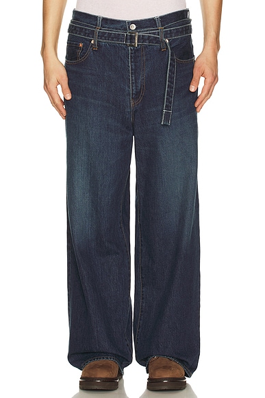 Sacai Denim Pants in Blue