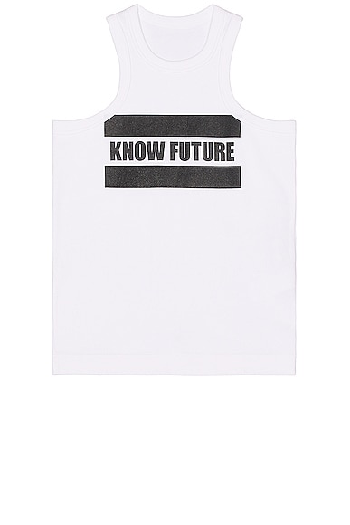 Sacai Know Future Tank Top in White