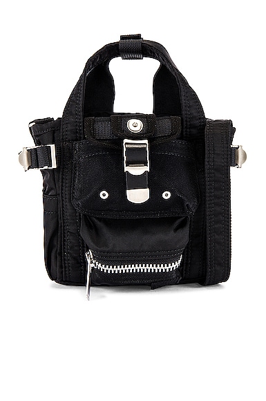 Sacai Porter Mini Tote in Black | FWRD