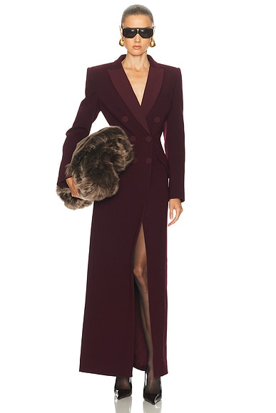 SANS FAFF Amberly Evening Blazer Dress in Bordeaux