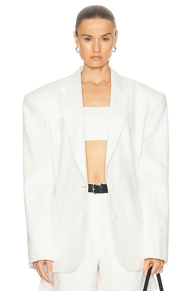 Linen Adel Oversized Dad Blazer