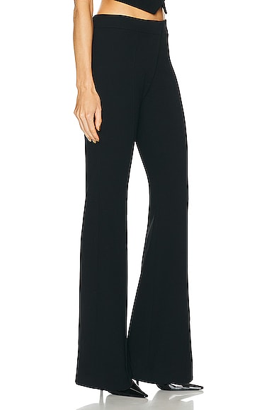 Sans Faff Pin Tuck Palazzo Pant In Black