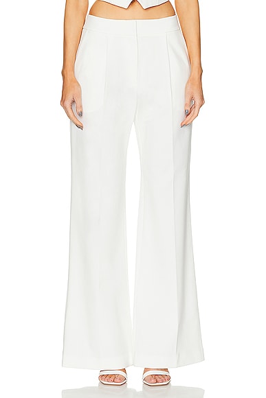 Shop Sans Faff Pin Tuck Palazzo Pant In White