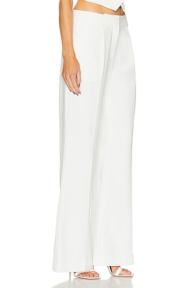 Sans Faff Ravello High Waisted Trouser In White